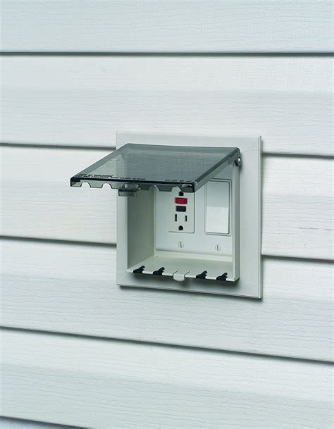 4 outdoor recessed electrical box|shallow exterior electrical outlet box.